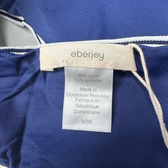 Eberjey Porto Bandeau Bikini Top - Blue White Stripe NWT Size Medium - Picture 5 of 7